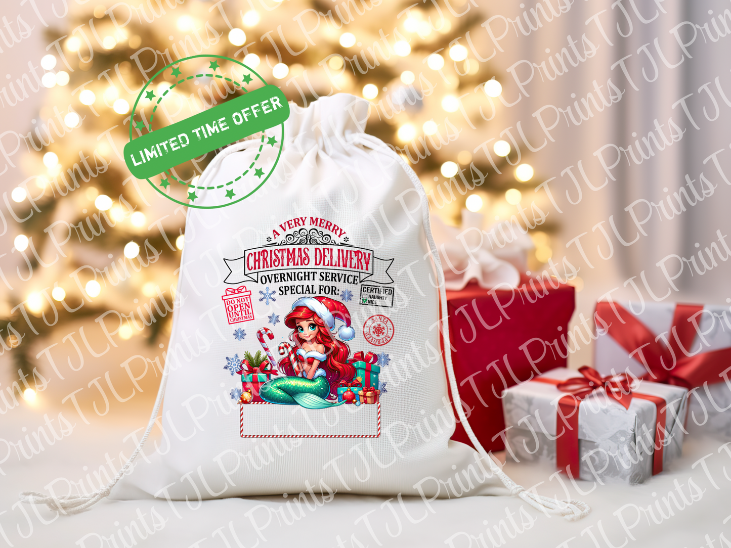 A4 DTF Santa Sack Designs