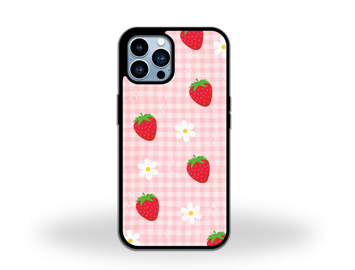 Strawberry kisses phone case design