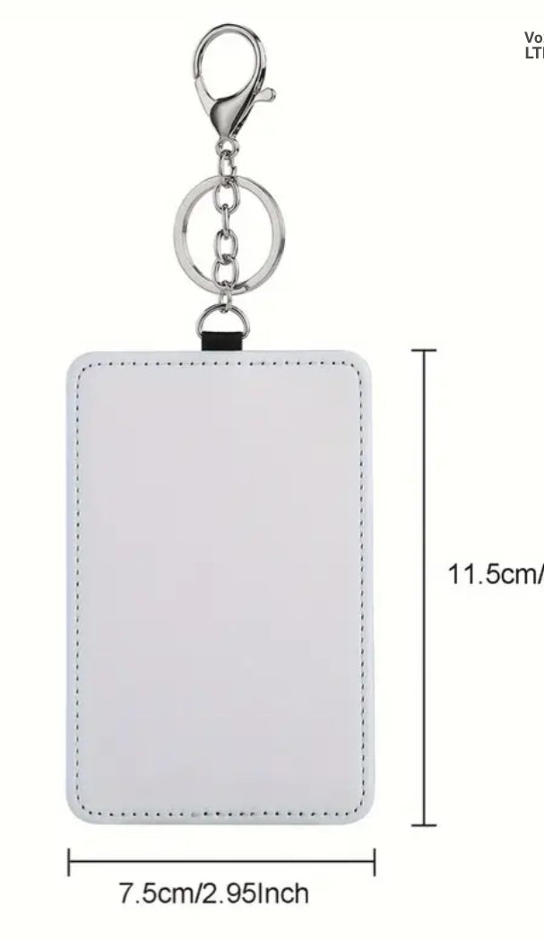 Sublimation keyring card holder