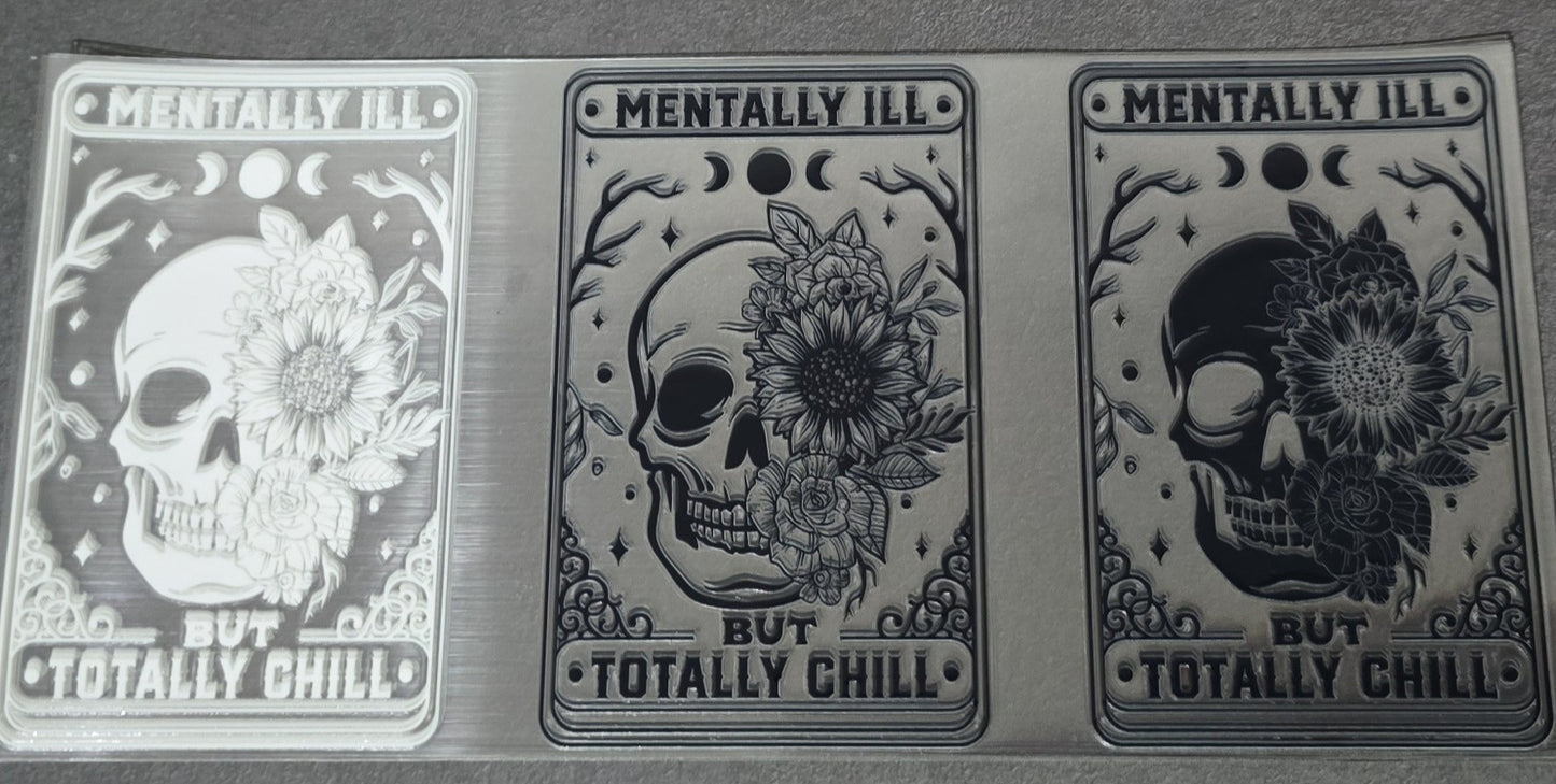 16 oz UVDTF - mentally tarot cards