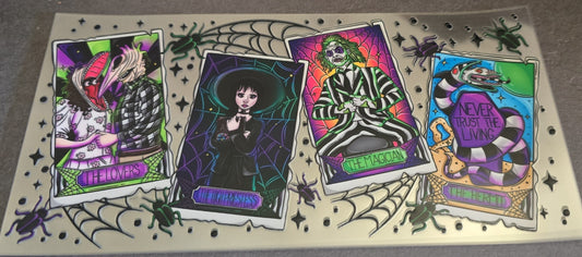 16 oz UVDTF - horror tarrot cards