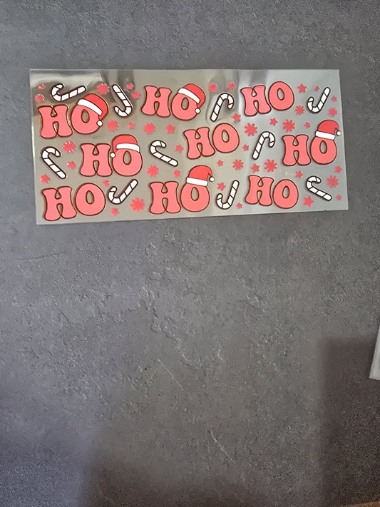 16 oz UVDTF - Ho Ho Ho